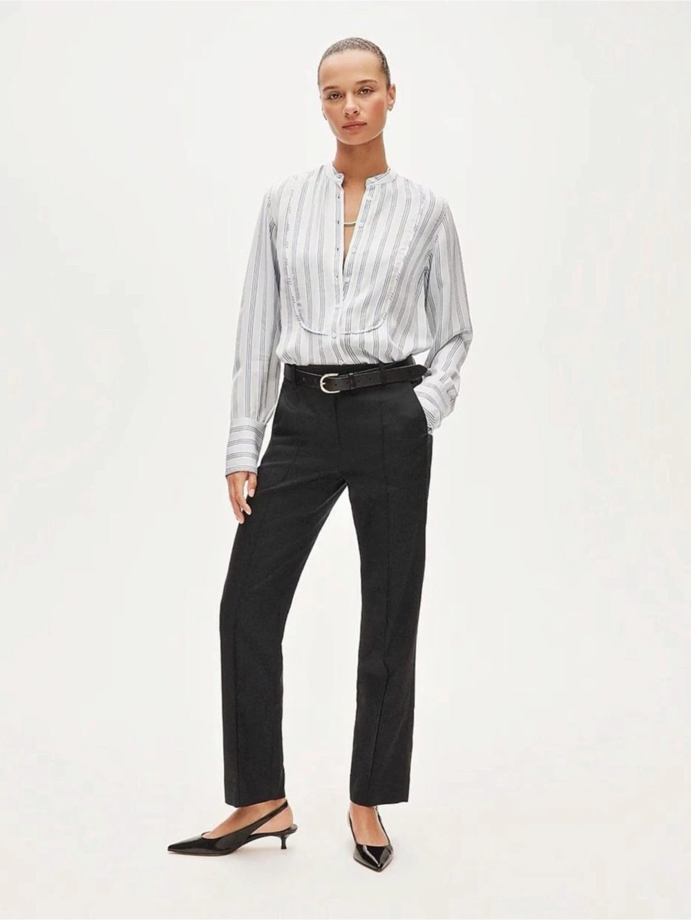 J.Crew Tall Classic Trouser Black Straight Leg Trousers Size 12 NWT